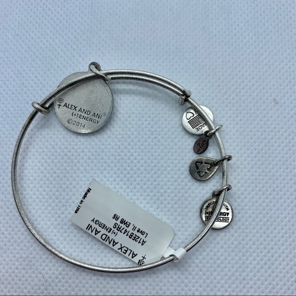 Alex & Ani Energy Love Retired Bracelet Silver NEW - Picture 5 of 5